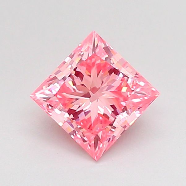 Princess Fancy Vivid Pink Lab-grown Diamond 0.78ct VVS2 loose diamond