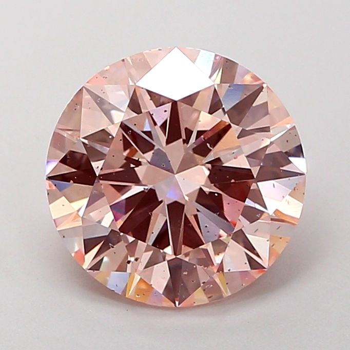 Round Fancy Pink Lab-grown Diamond 3.03ct SI2 loose diamond