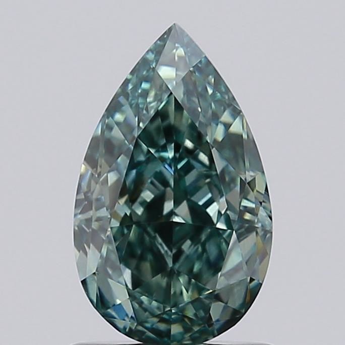 Pear Fancy Vivid Green Lab-grown Diamond 1.15ct VVS2 loose diamond