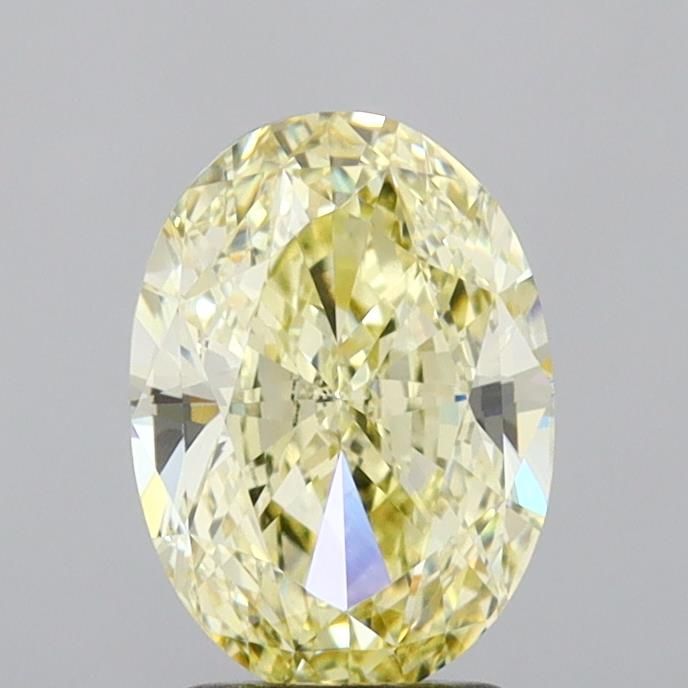 Oval Fancy Intense Yellow Lab-grown Diamond 3.03ct VS1 loose diamond