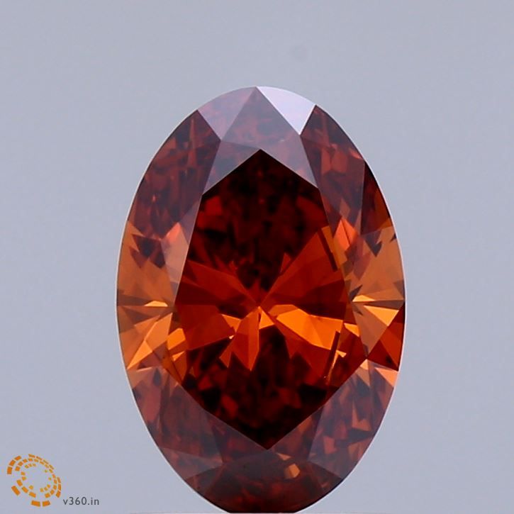 Oval Fancy Vivid Orange Lab-grown Diamond 1.52ct VS2 loose diamond