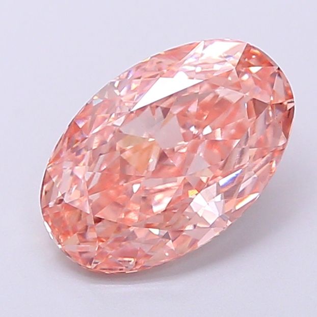 Oval Fancy Pinkish Brown Lab-grown Diamond 2ct VVS2 loose diamond