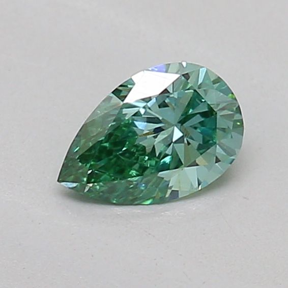 Pear Fancy Vivid Green Lab-grown Diamond 0.21ct SI2 loose diamond