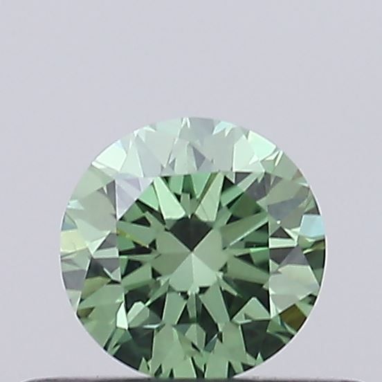 Round Fancy Vivid Green Lab-grown Diamond 0.35ct VVS2 loose diamond