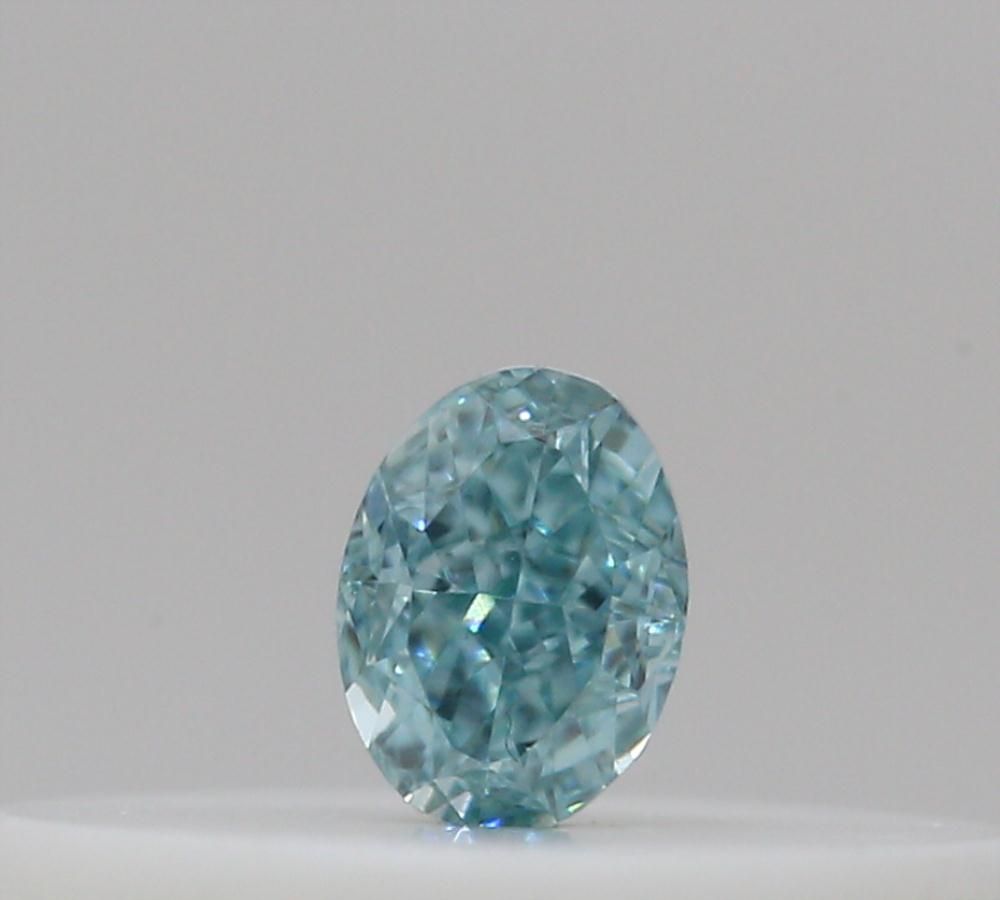Oval Fancy Intense Blue Green Natural Diamond 0.05ct loose diamond
