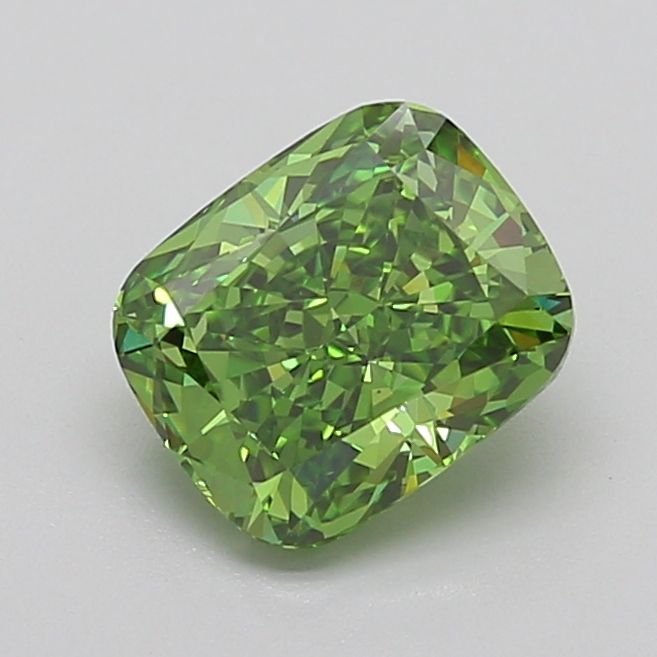 Cushion Fancy Vivid Green Lab-grown Diamond 2.14ct VS1 loose diamond