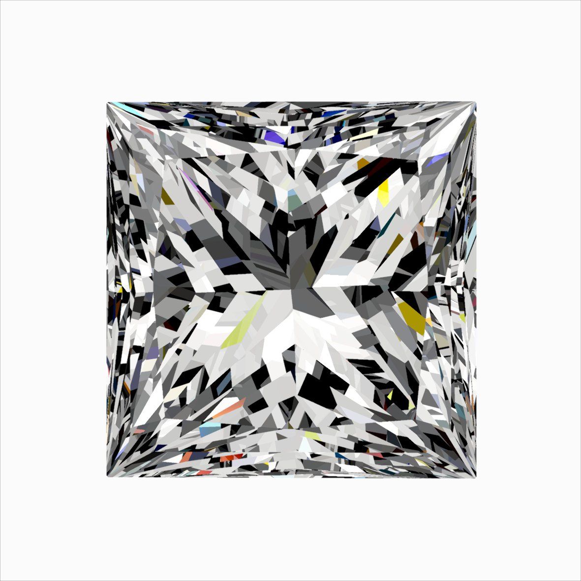 Princess Natural Diamond 0.46ct F VVS2