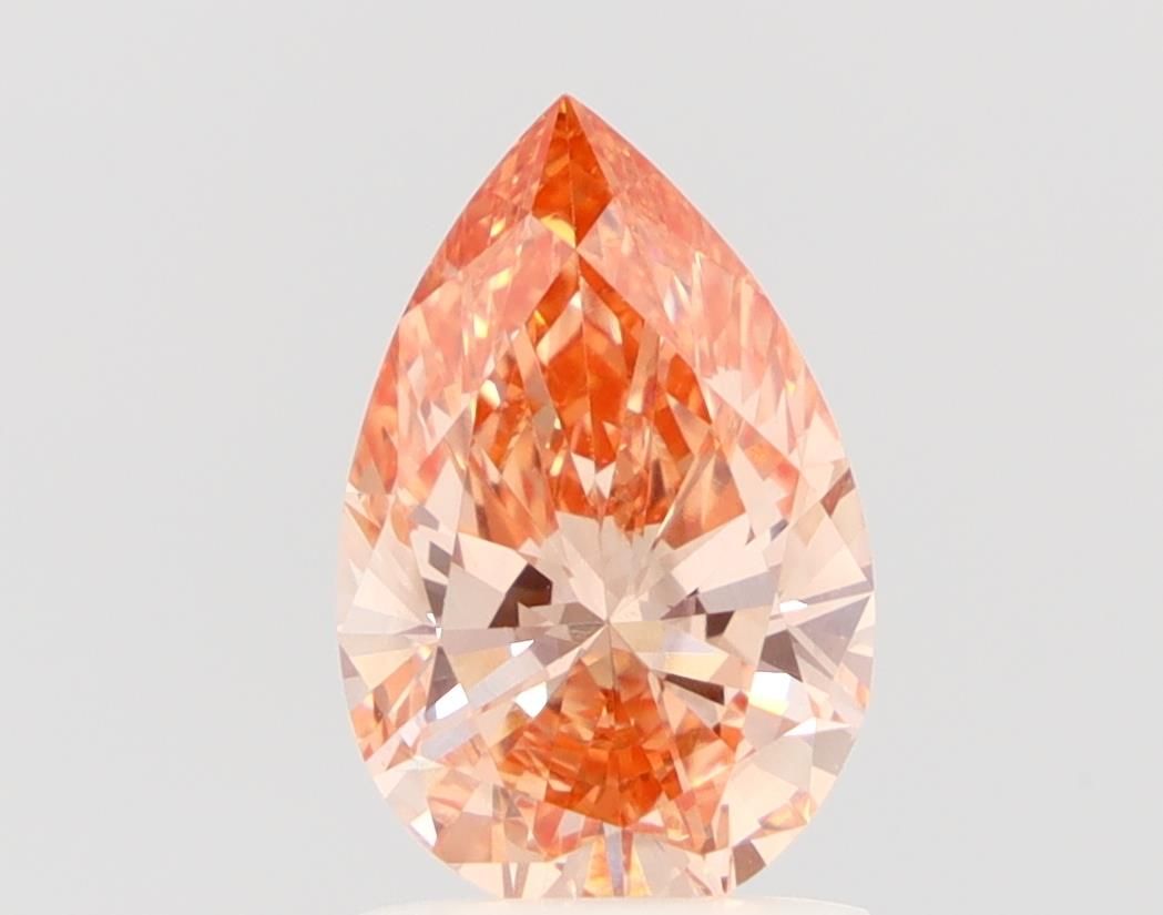 Pear Fancy Orange Lab-grown Diamond 1.36ct VVS2 loose diamond