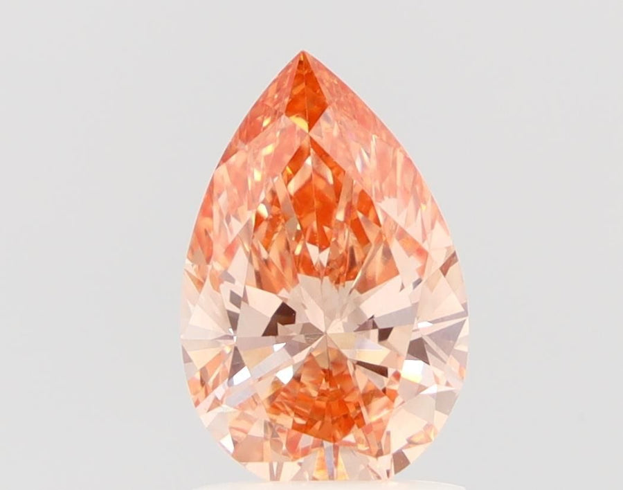 Pear Fancy Orange Lab-grown Diamond 1.36ct VVS2 loose diamond