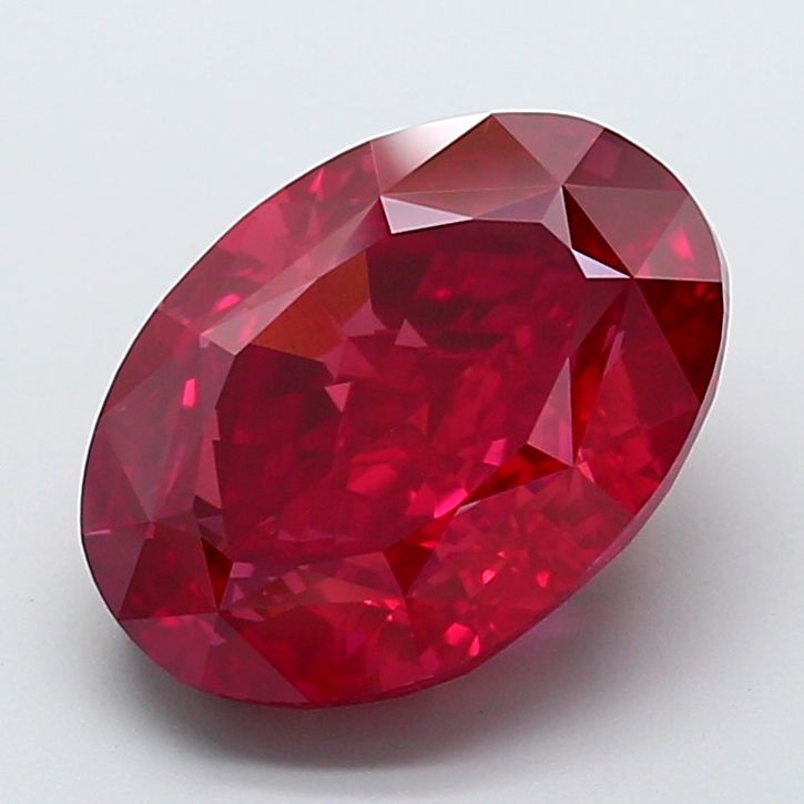 Oval Fancy Vivid Red Lab-grown Diamond 10.03ct VVS2 loose diamond