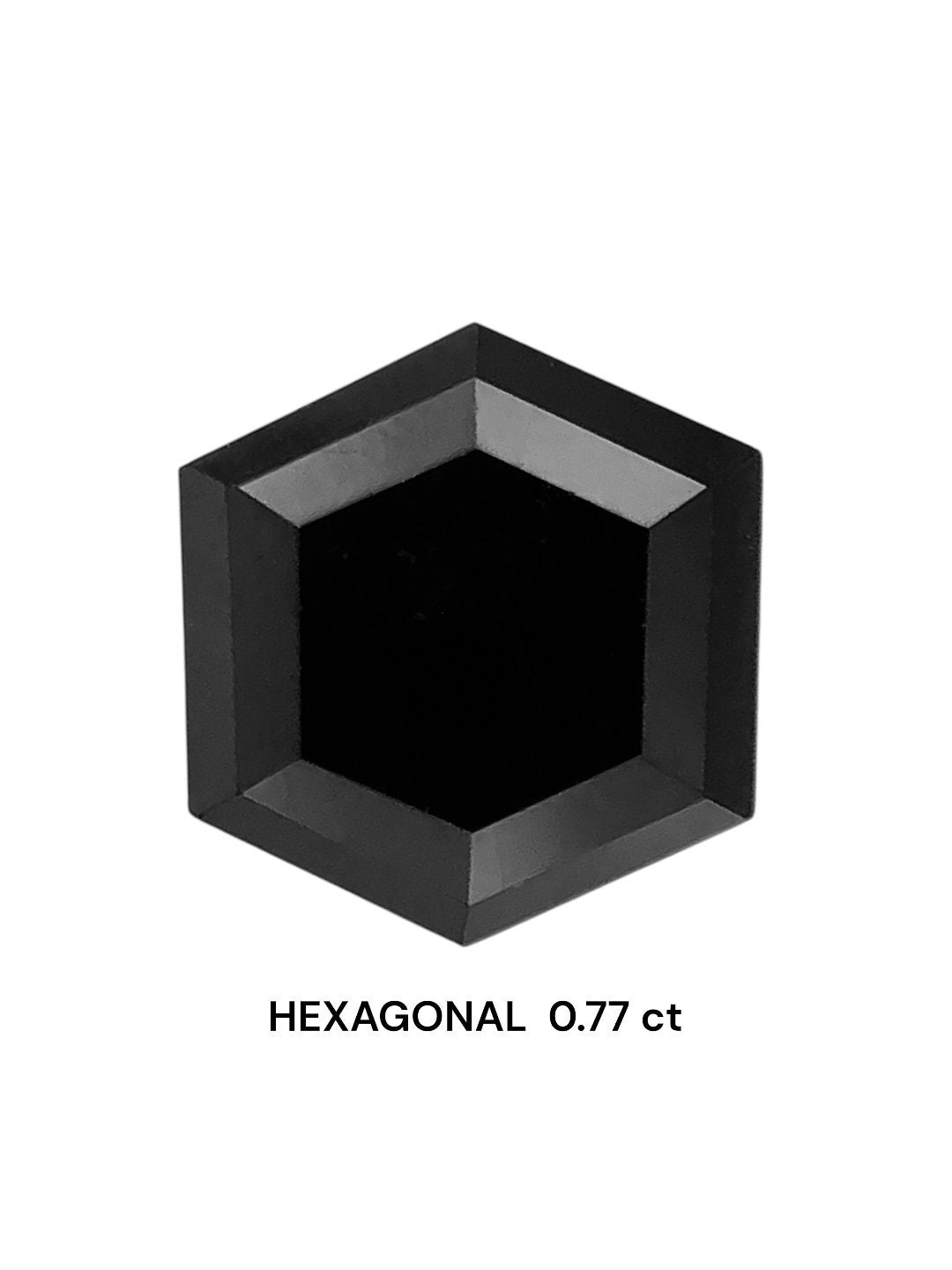 Hexagonal Fancy Black Natural Diamond 0.77ct VVS2 loose diamond