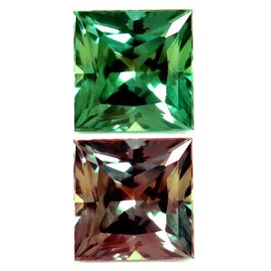 Square Green Alexandrite 0.12ct loose gemstone