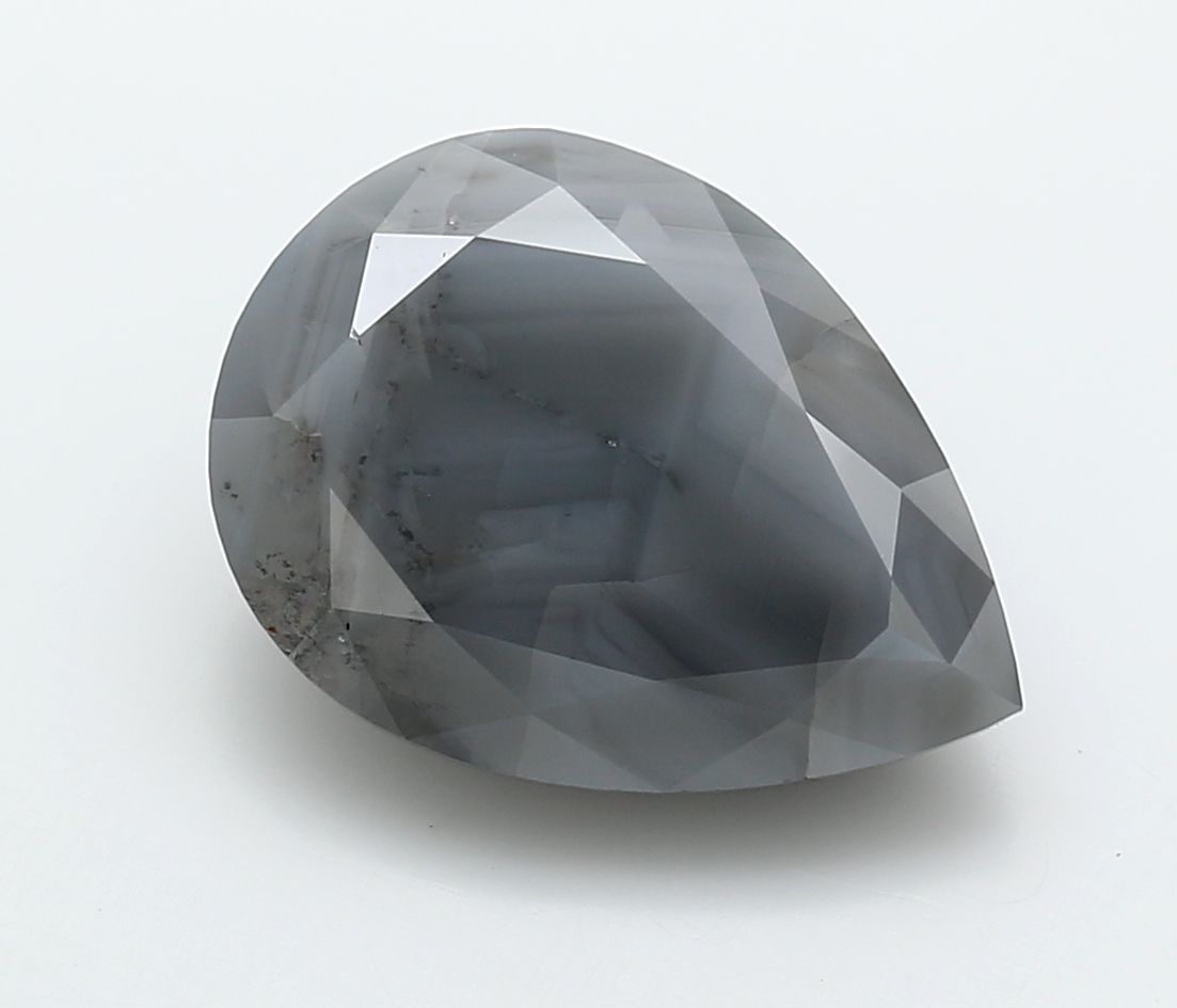 Pear Fancy Gray Natural Diamond 8.04ct I3 loose diamond
