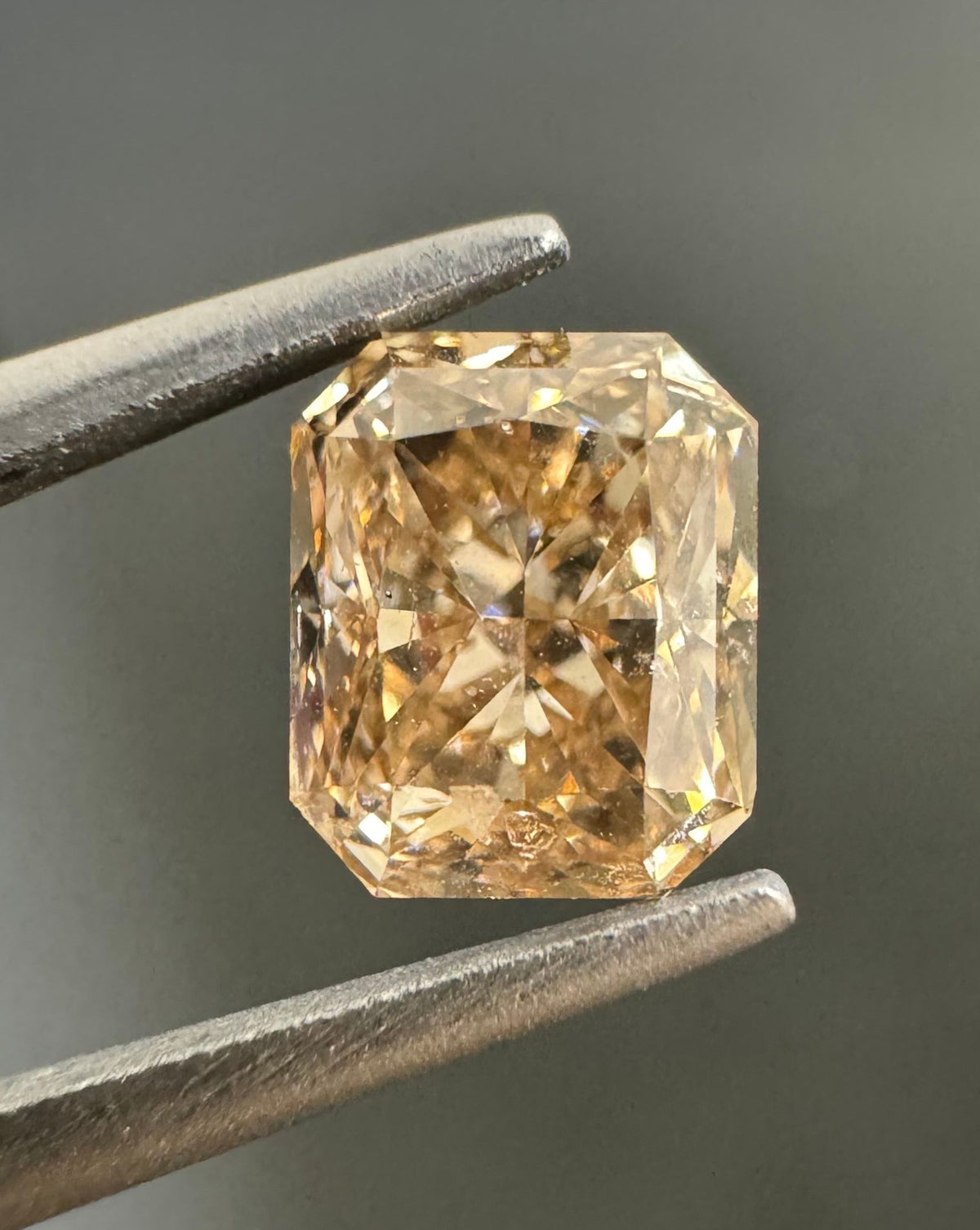 Radiant Fancy Yellowish Brown Natural Diamond 0.9ct I1 loose diamond