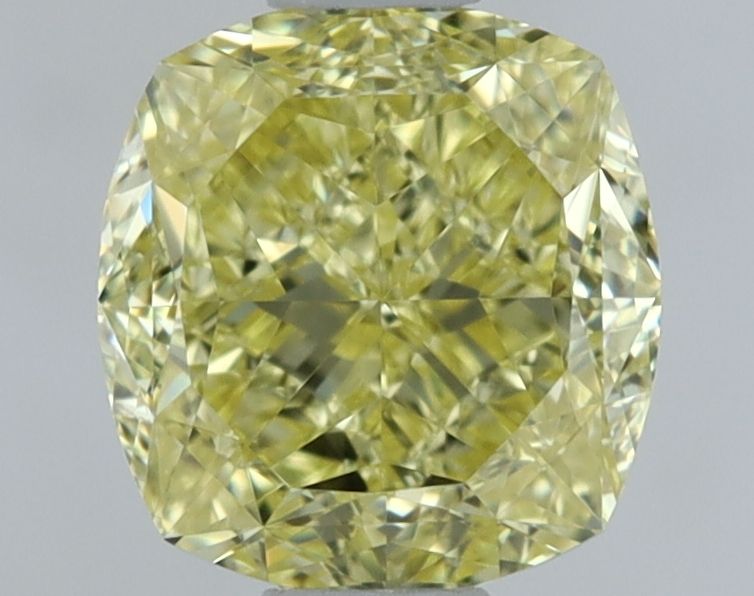 Cushion Fancy Intense Yellow Natural Diamond 0.8ct VS1 loose diamond
