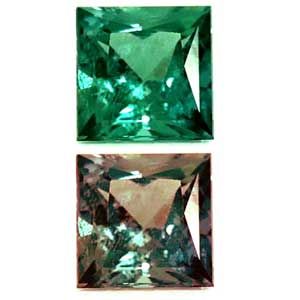 Square Green Alexandrite 0.1ct loose gemstone