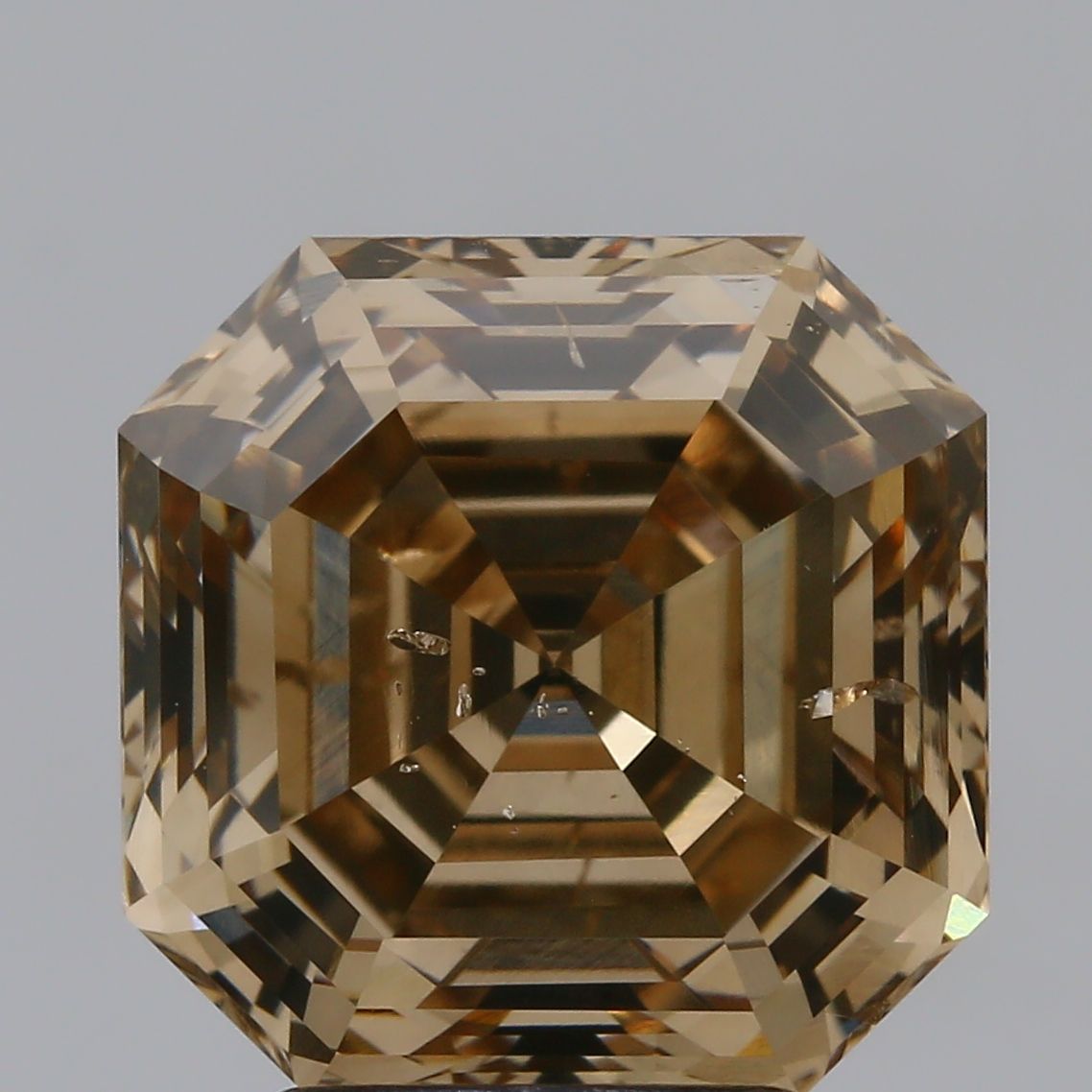 Square Emerald Fancy Dark Yellowish Brown Natural Diamond 4.15ct SI2 loose diamond