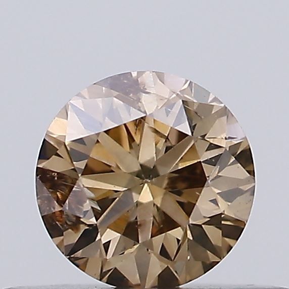 Round Fancy Light Brown Natural Diamond 0.35ct I2 loose diamond