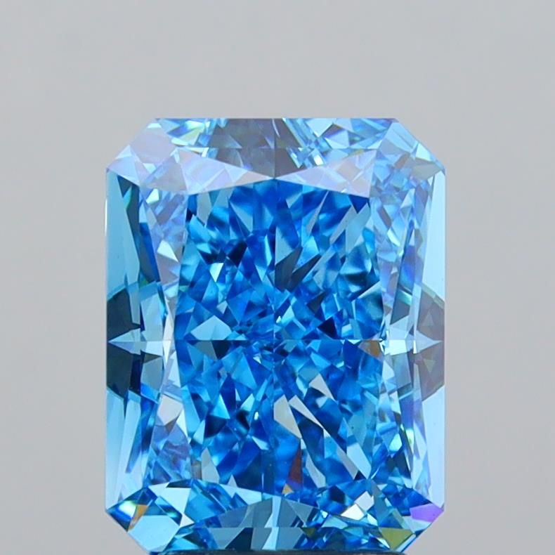 Radiant Fancy Vivid Blue Lab-grown Diamond 4.01ct VS1 loose diamond