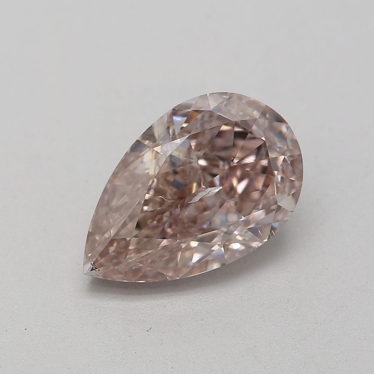 Pear Fancy Pink Brown Natural Diamond 1.51ct I1 loose diamond