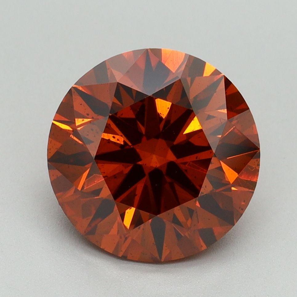 Round Fancy Deep Orange Lab-grown Diamond 3.04ct SI1 loose diamond