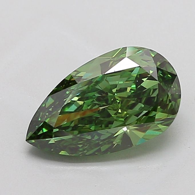 Pear Fancy Vivid Green Lab-grown Diamond 3.04ct VS1 loose diamond