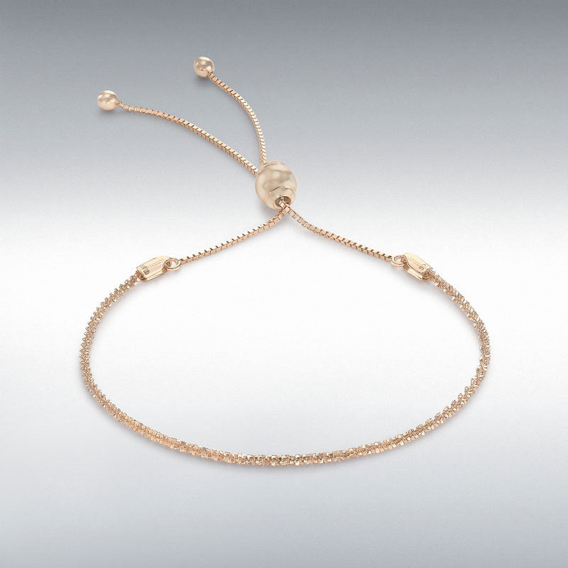 9ct Rose Gold Tocalle Chain Adjustable Bracelet