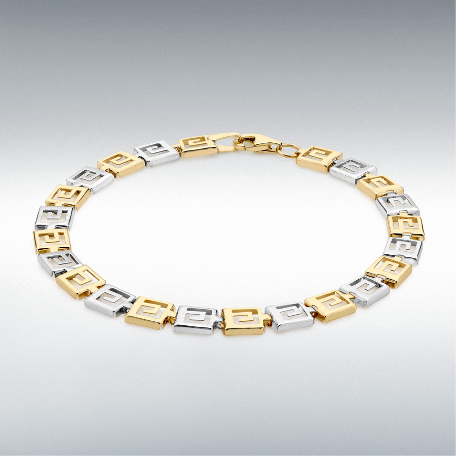 9ct Two-Colour Gold Grecian Style Bracelet