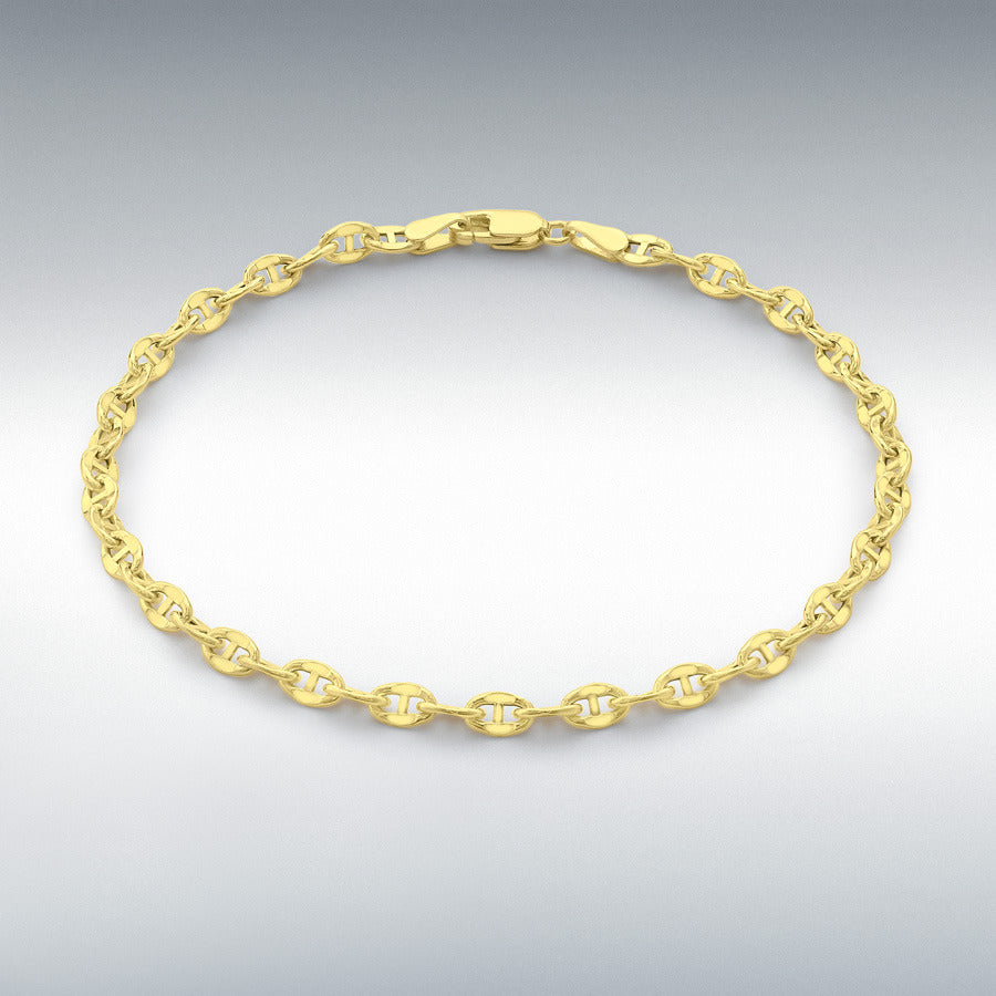 9ct Yellow Gold 3.3mm Rambo Chain Bracelet