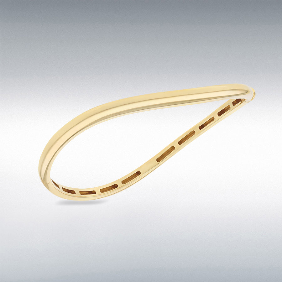 9ct Yellow Gold 3.5mm Wave Bangle