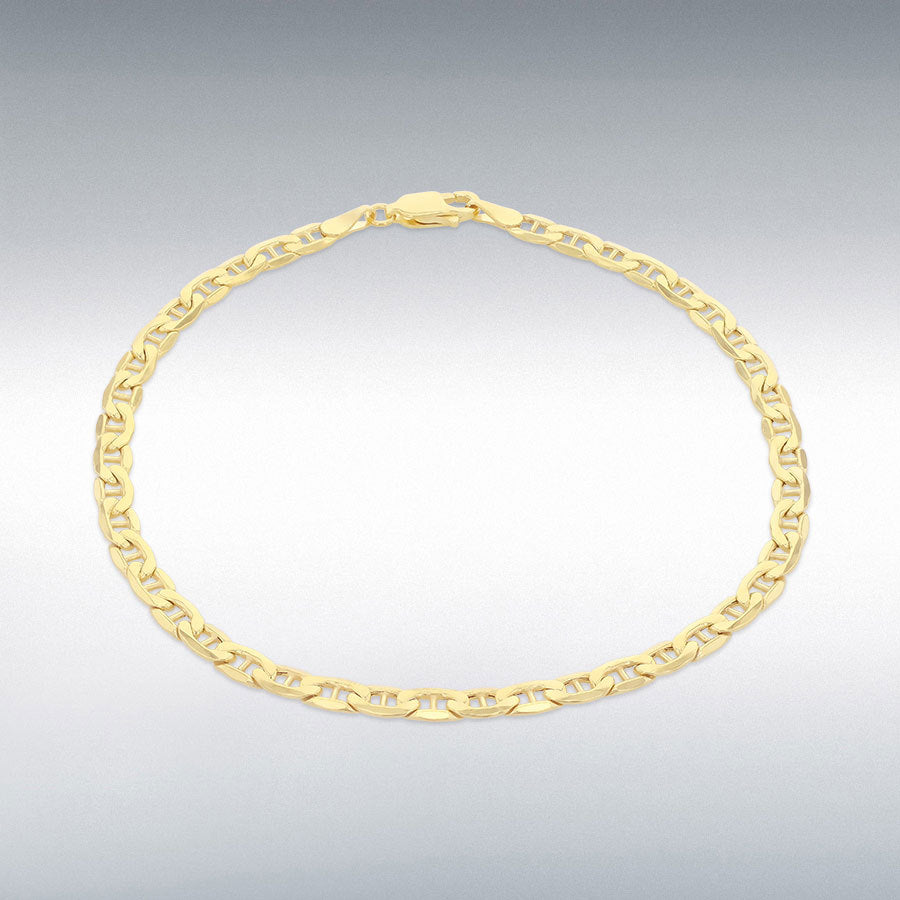 9ct Yellow Gold 4mm Hollow Rambo Bracelet