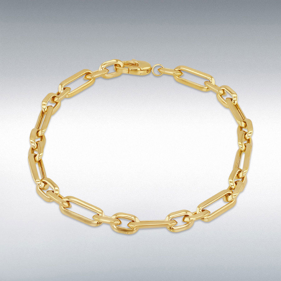 9ct Yellow Gold 5mm Figabelcher Bracelet