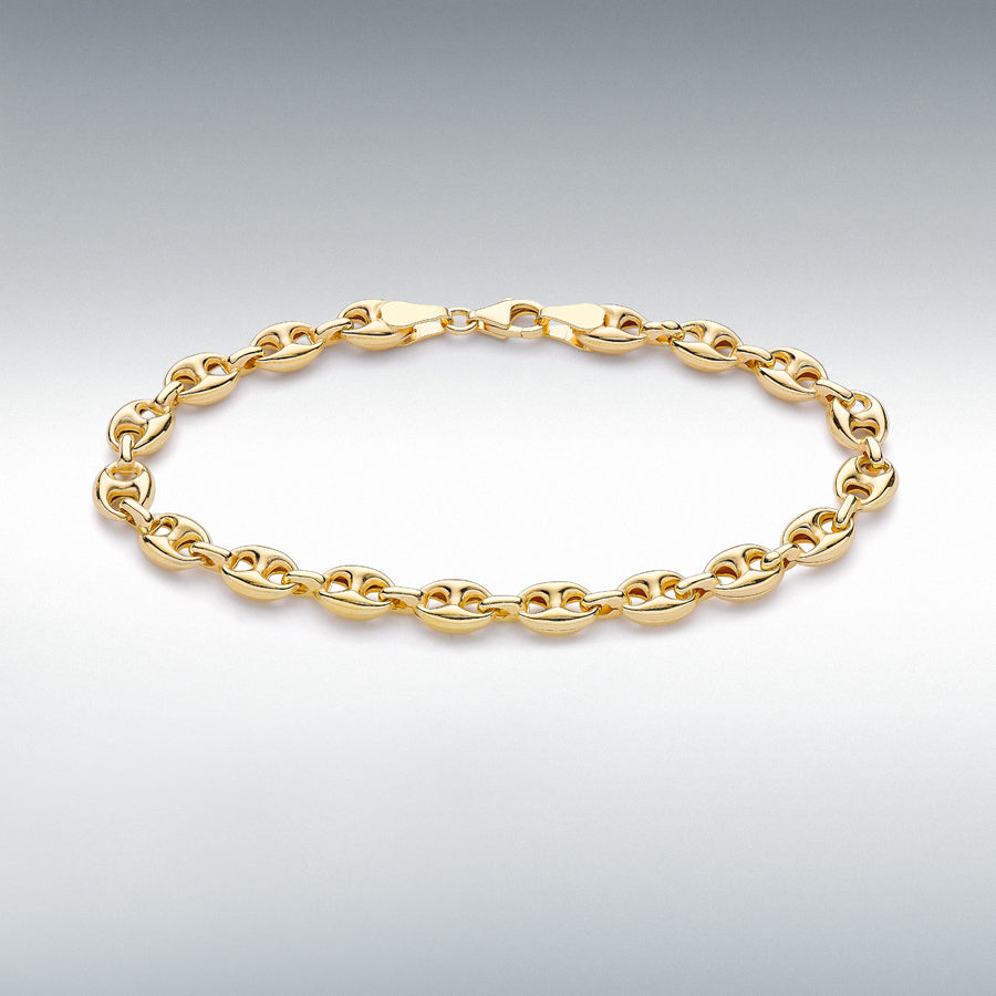 9ct Yellow Gold 6mm Rambo Chain Bracelet