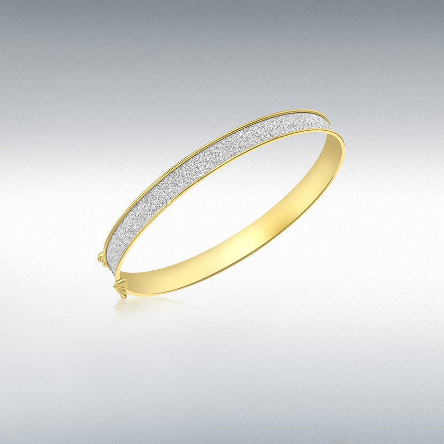 9ct Yellow Gold 6mm Stardust Bangle