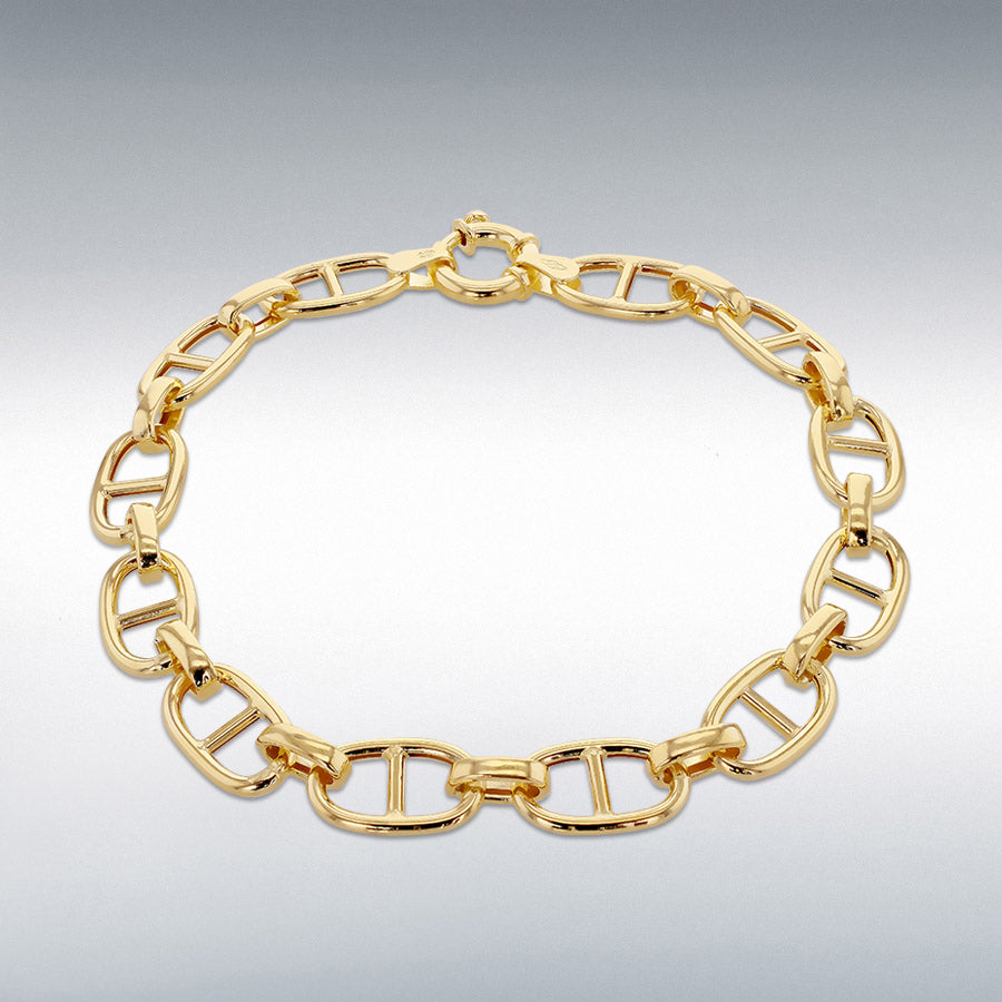 9ct Yellow Gold 7.5mm Hollow Rambo Bracelet