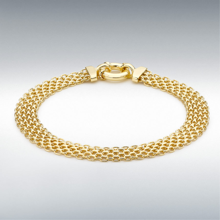 9ct Yellow Gold 7mm Bismark Bracelet