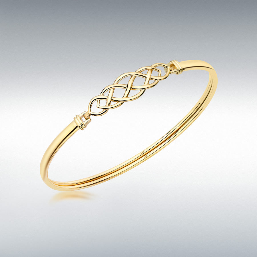 9ct Yellow Gold 9mm Celtic Bangle