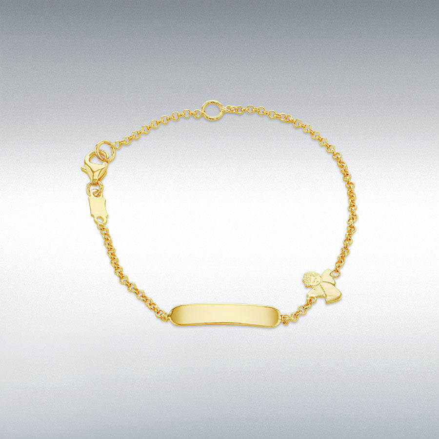 9ct Yellow Gold Baby Angel ID Bracelet