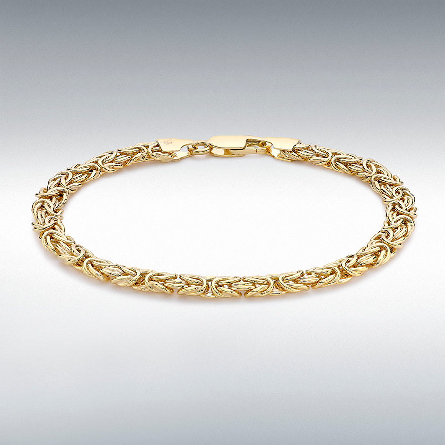 9ct Yellow Gold Byzantine Chain Bracelet