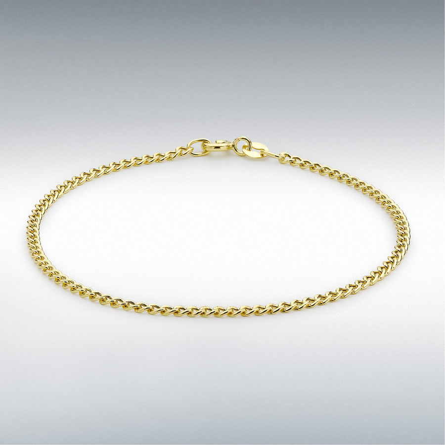9ct Yellow Gold Curb Chain Anklet