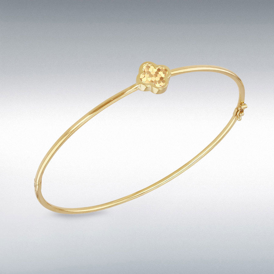 9ct Yellow Gold Disco Petal Bangle