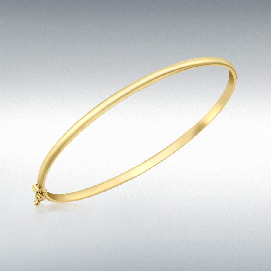 9ct Yellow Gold Domed Tube Bangle