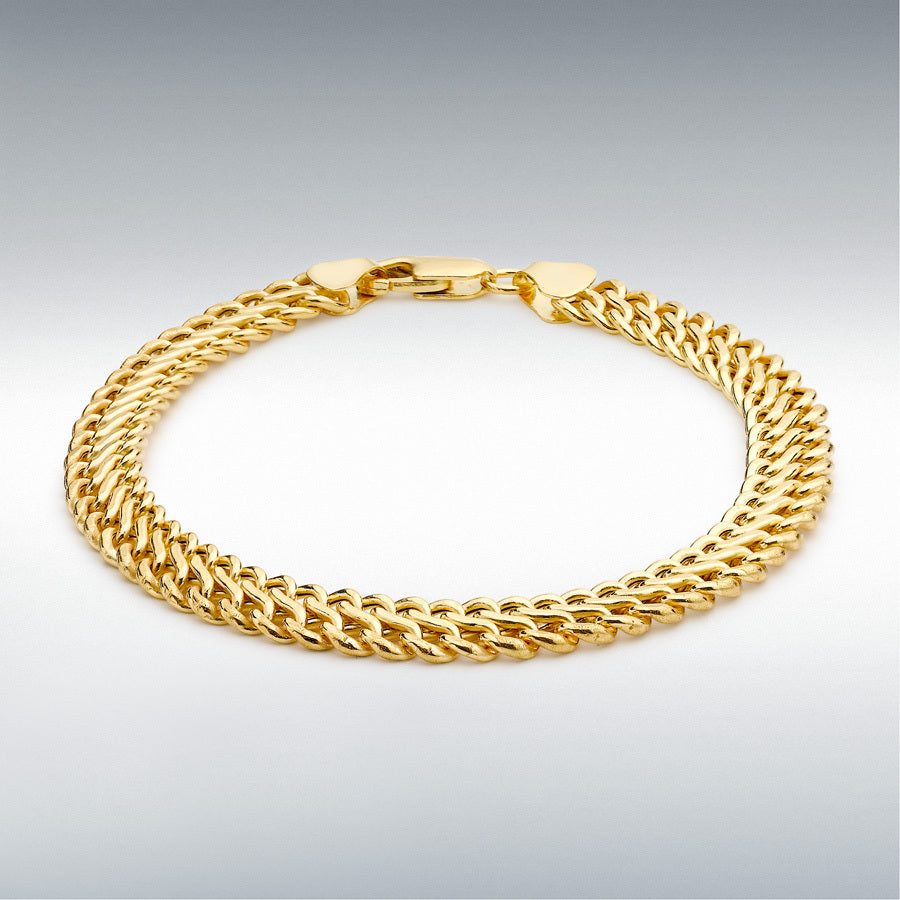 9ct Yellow Gold Figure 8 Hollow Curb Bracelet