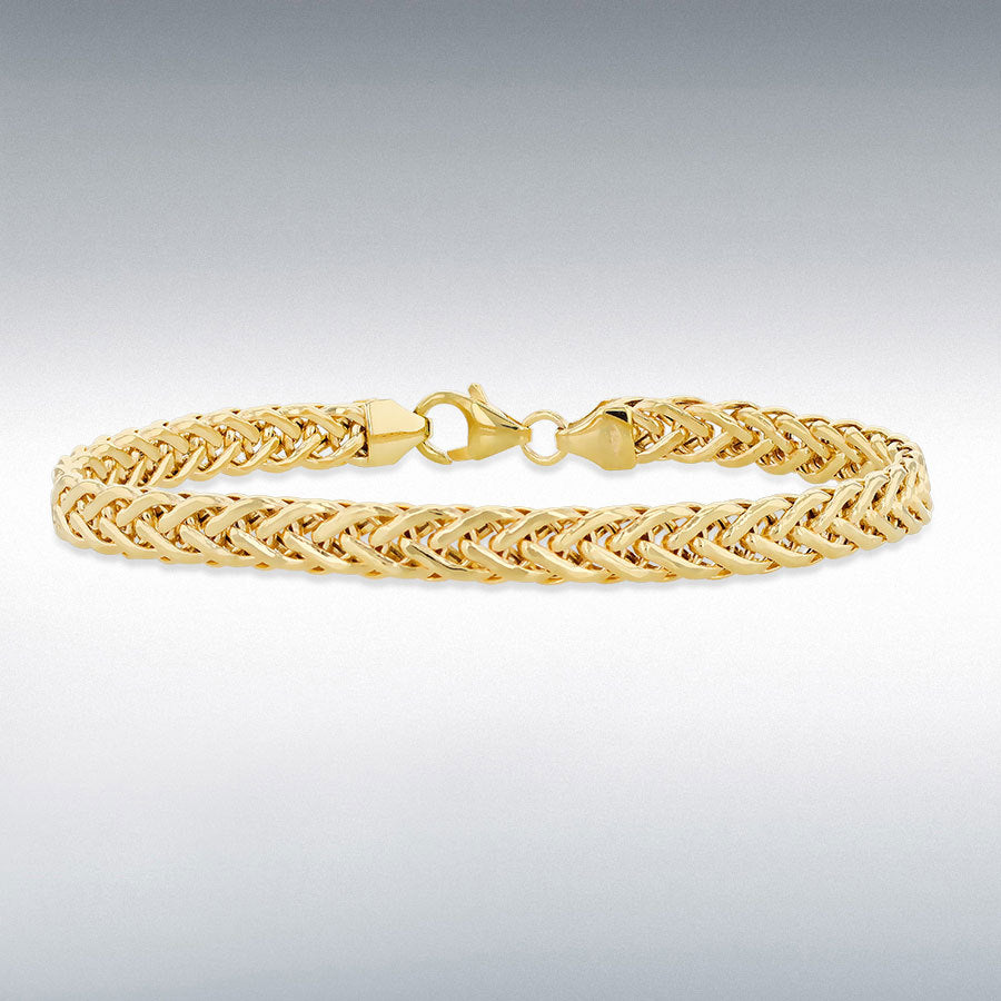 9ct Yellow Gold Flat Spiga Bracelet