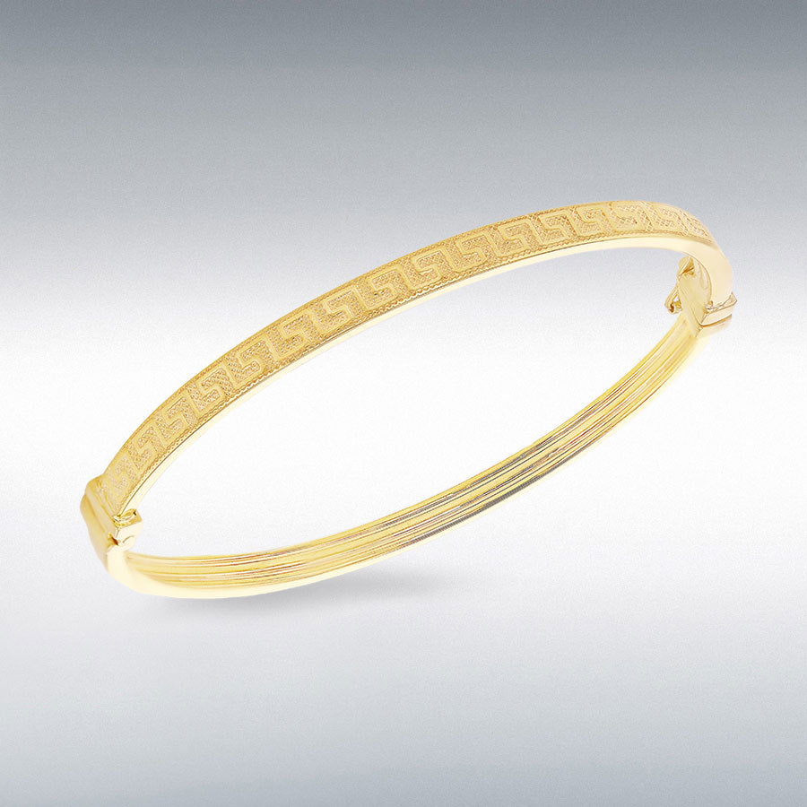 9ct Yellow Gold Greek Key Bangle