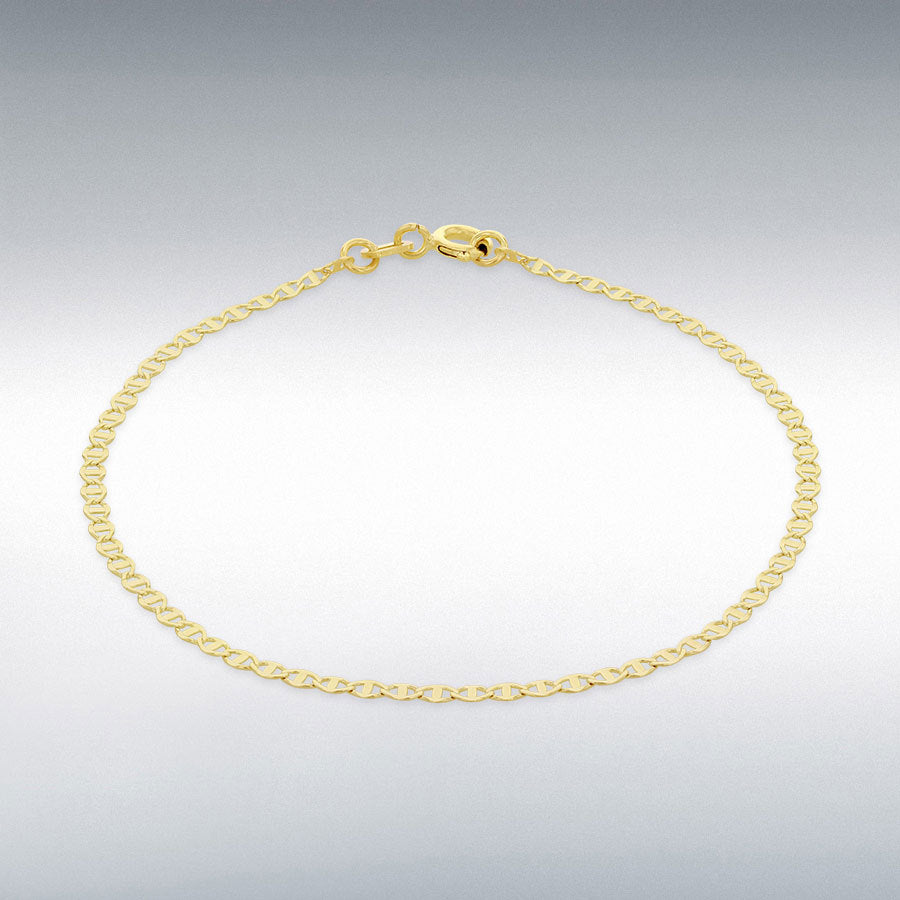 9ct Yellow Gold Mini Diamond-Cut Rambo Bracelet