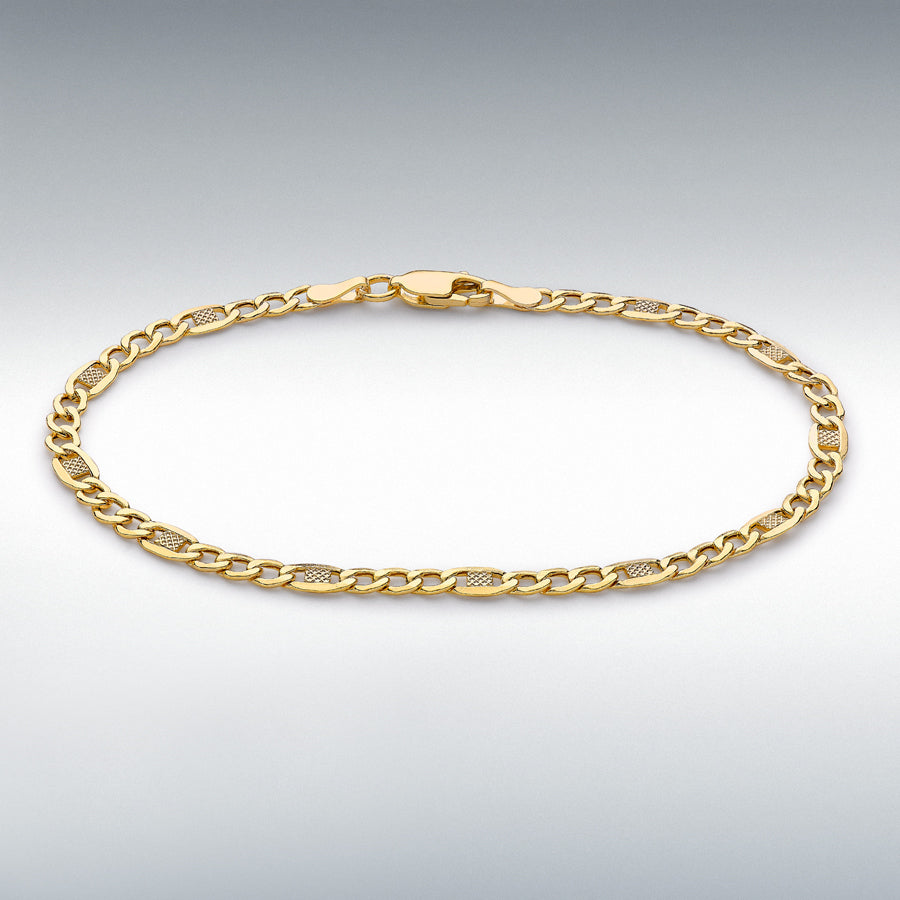 9ct Yellow Gold Rambo Curb Chain Bracelet