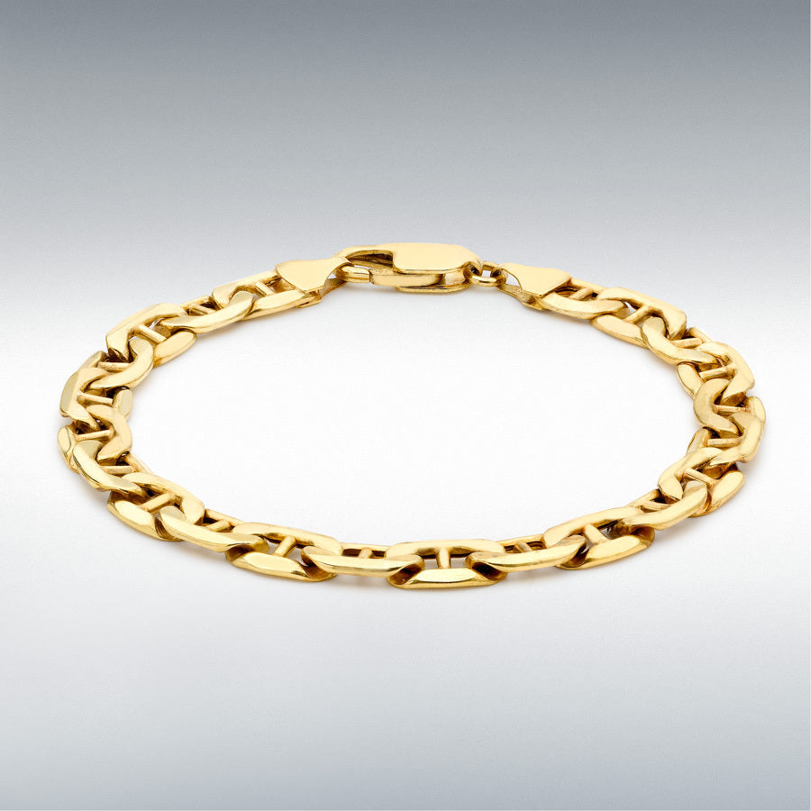 9ct Yellow Gold Rambo Style Bracelet