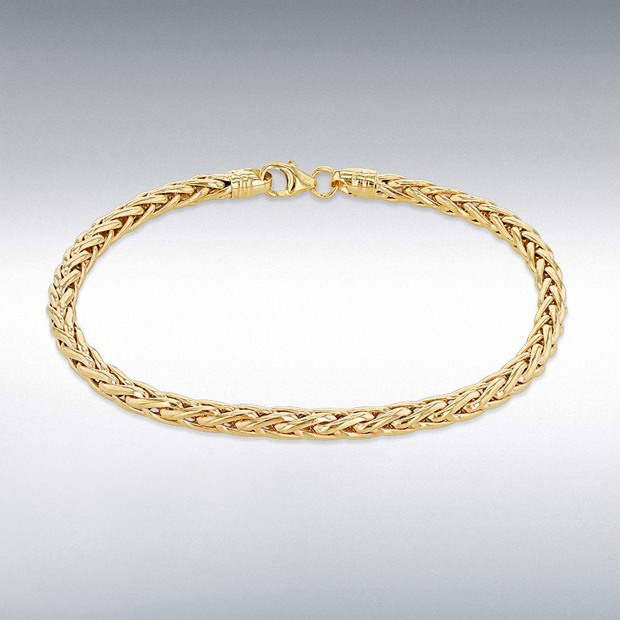 9ct Yellow Gold Round Spiga Link Bracelet