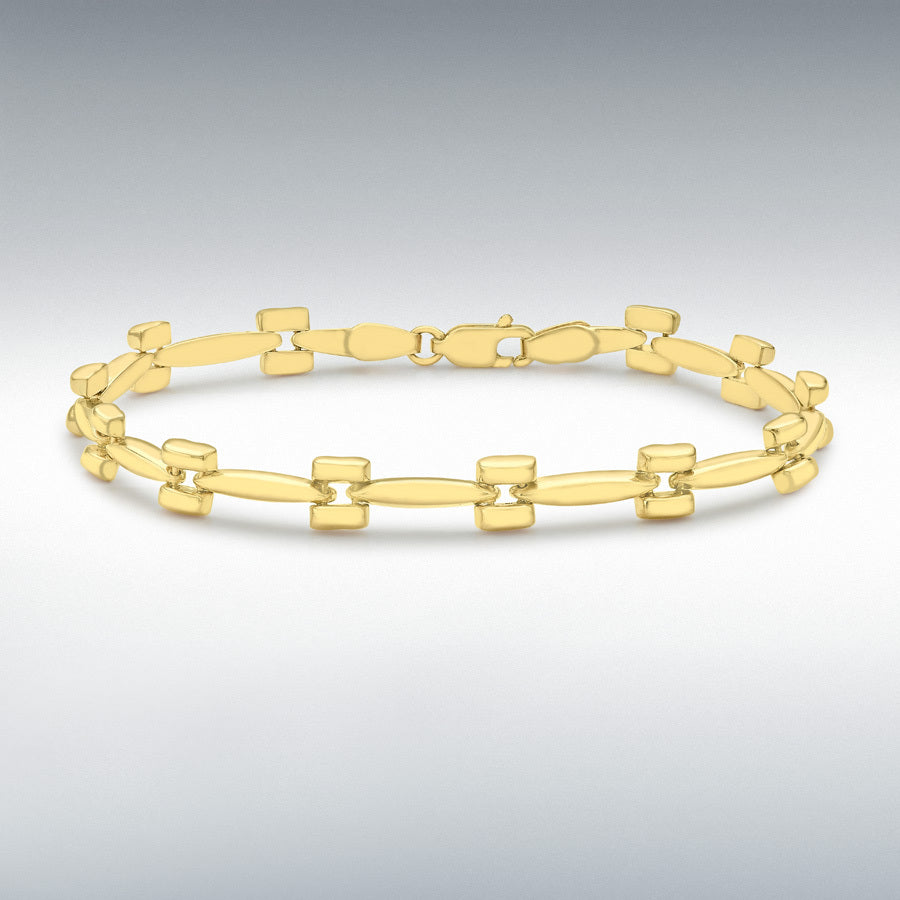 9ct Yellow Gold Square Link Bracelet